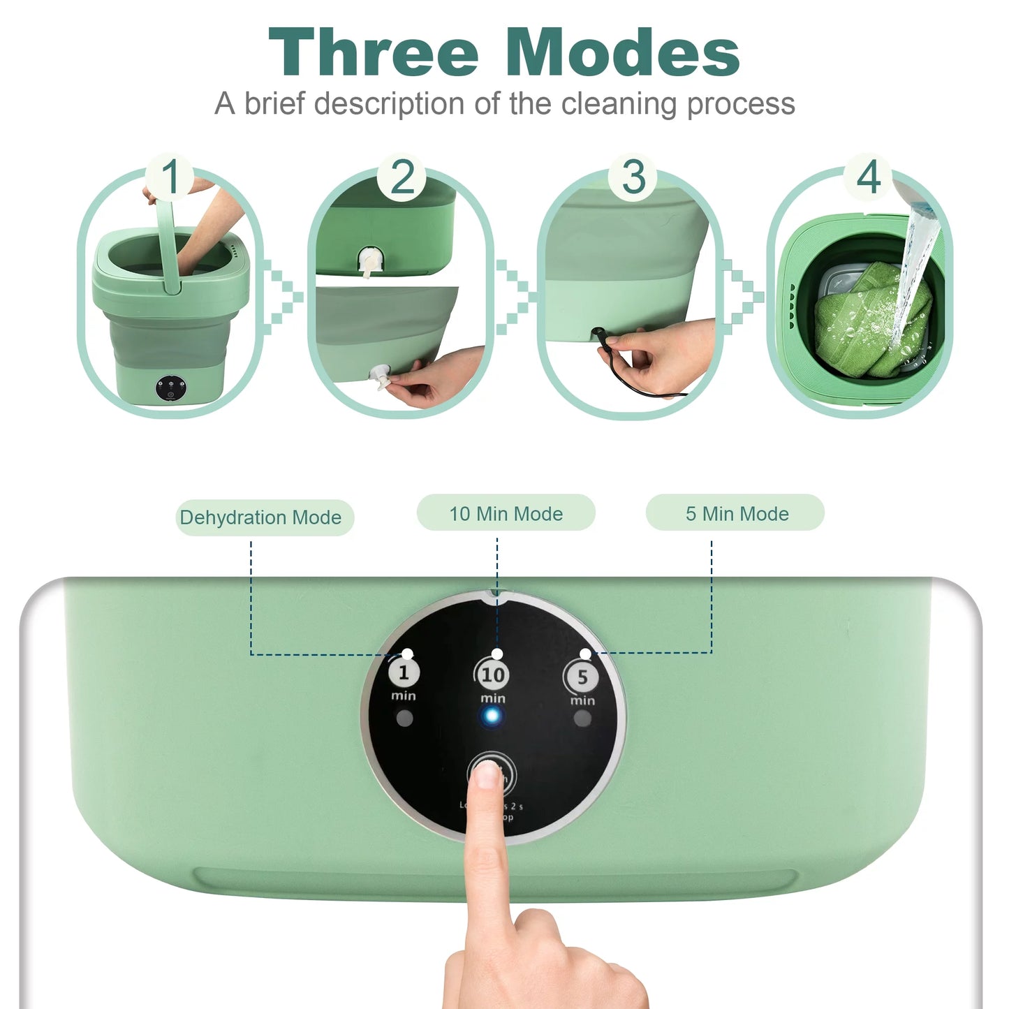 6.5L Compact Foldable Washing Machine for Apartments, Camping, RVs, and Travel - Ideal for Underwear, Socks, and Baby Clothes (110V-260V)