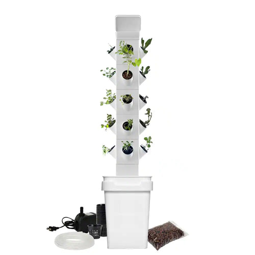 Vertical Hydroponic Garden Tower System for Indoor and Outdoor Use