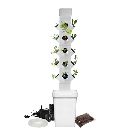 Vertical Hydroponic Garden Tower System for Indoor and Outdoor Use