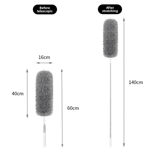 Adjustable and Bendable Microfiber Duster - Washable and Reusable Cleaning Tool for High Ceilings, Furniture, and Vehicles