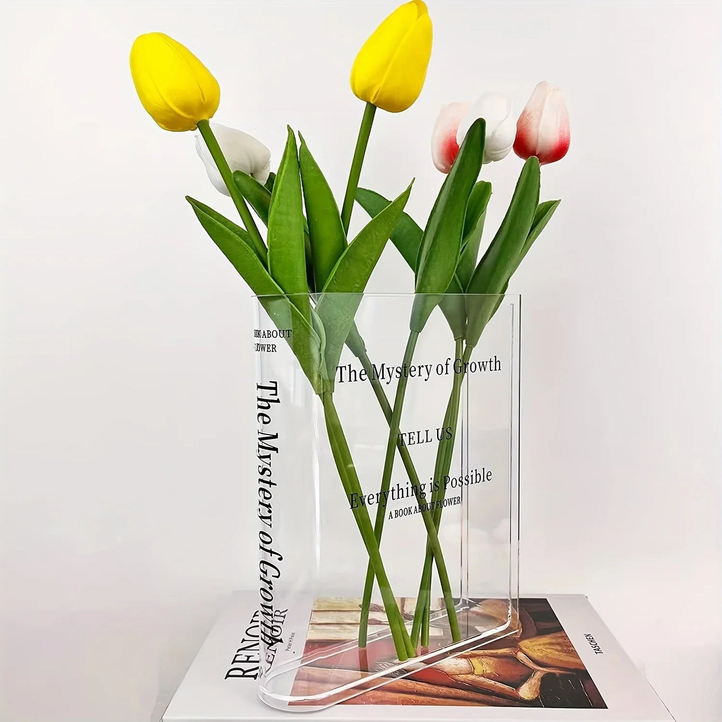 Transform Your Space with Our Stylish Book Shaped Acrylic Vase – Perfect for Home and Office Decor!