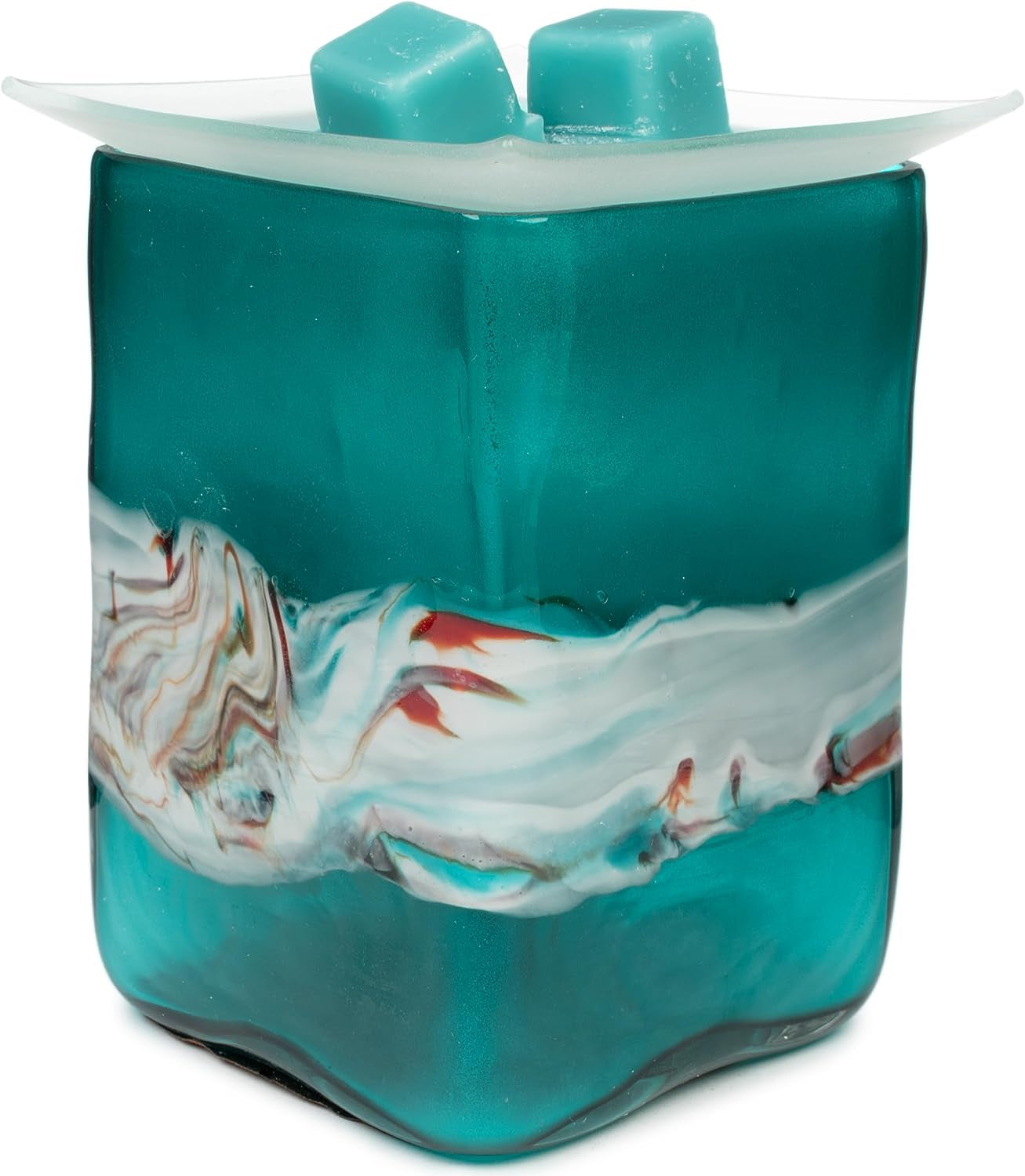 Art Glass Collection Allure Wax Melt Warmer - Elegant Melter for Scented Wax, Fragrance Cubes, and Tarts