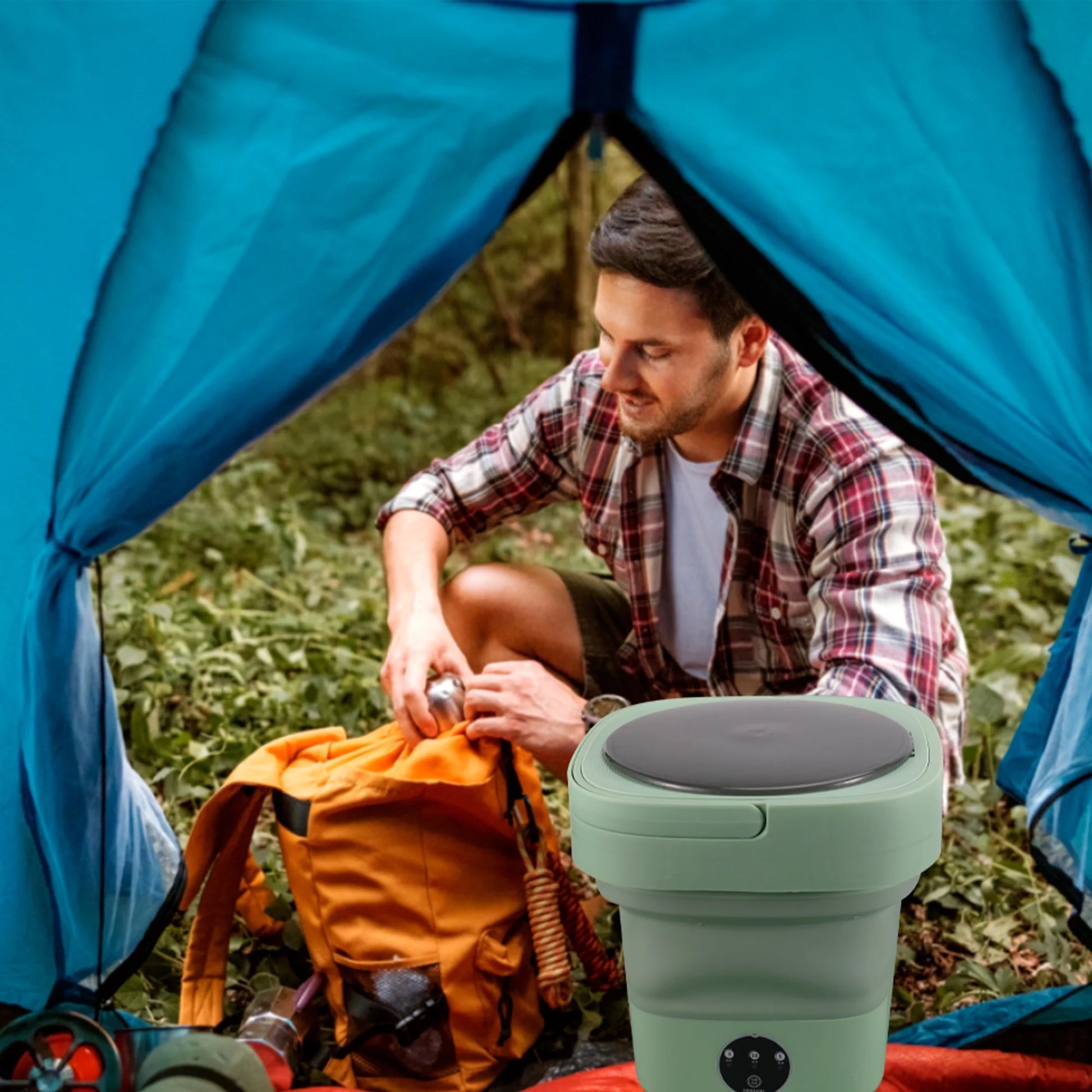 6.5L Compact Foldable Washing Machine for Apartments, Camping, RVs, and Travel - Ideal for Underwear, Socks, and Baby Clothes (110V-260V)