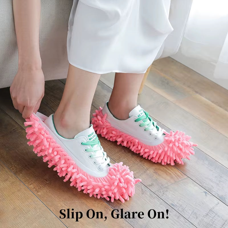 Chenille Dust Mop Slippers for Efficient Floor Cleaning and Dusting