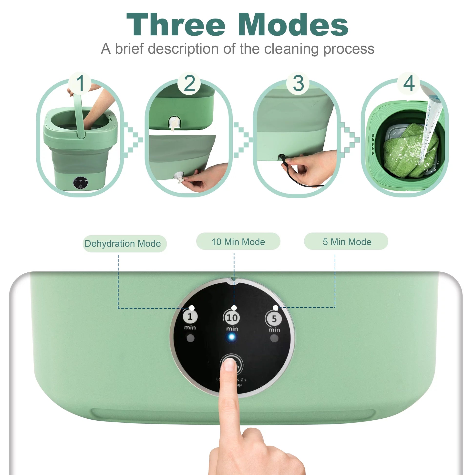 6.5L Compact Foldable Washing Machine for Apartments, Camping, RVs, and Travel - Ideal for Underwear, Socks, and Baby Clothes (110V-260V)