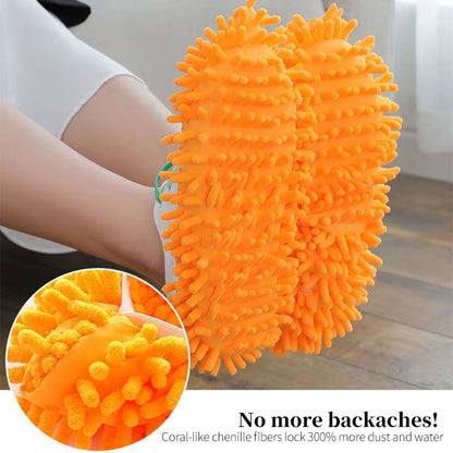 Chenille Dust Mop Slippers for Efficient Floor Cleaning and Dusting