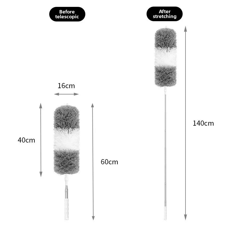 Adjustable and Bendable Microfiber Duster - Washable and Reusable Cleaning Tool for High Ceilings, Furniture, and Vehicles