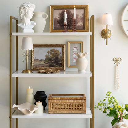 Home Ruffle Shaped Off-White Ceramic Indoor Tabletop Vase