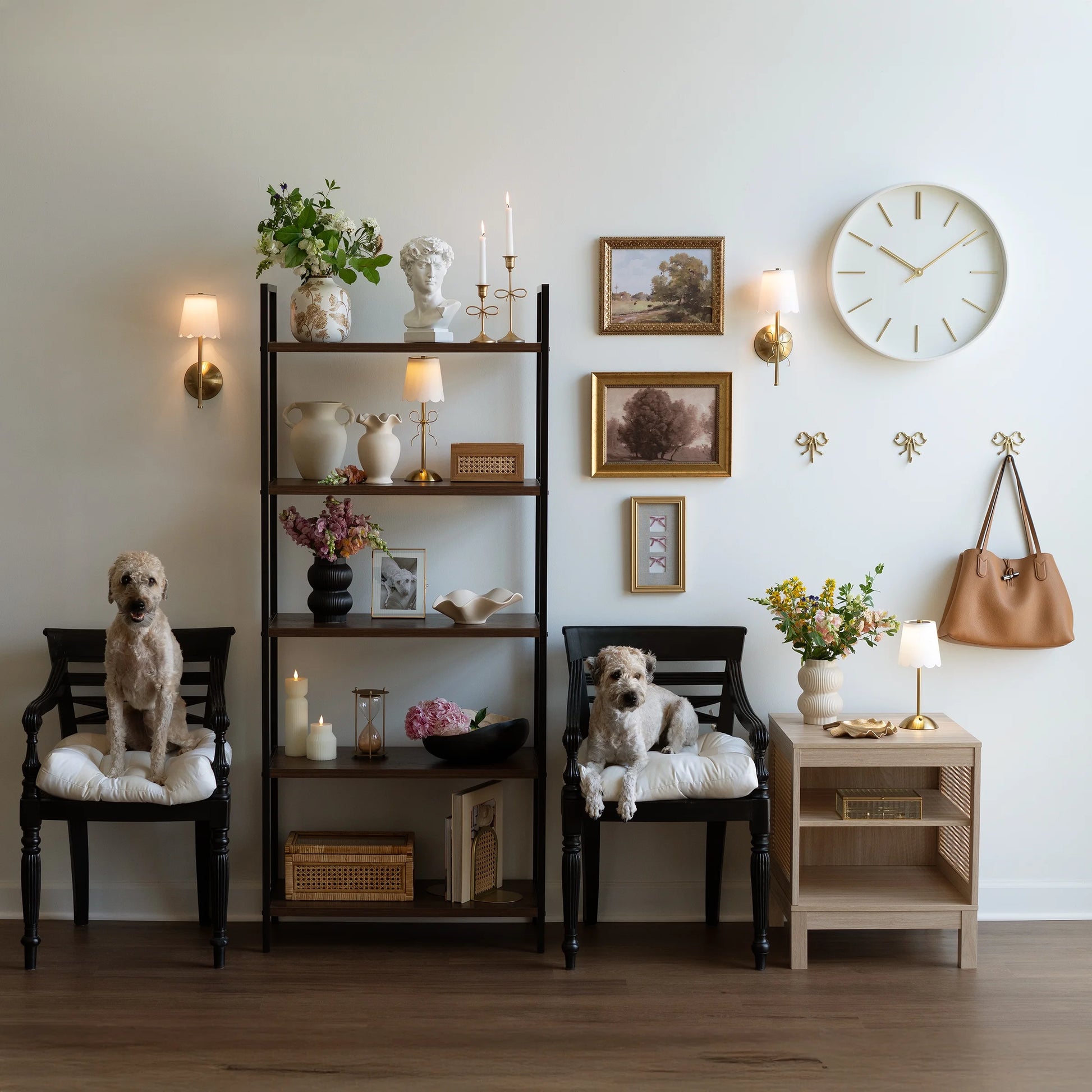 Home Ruffle Shaped Off-White Ceramic Indoor Tabletop Vase