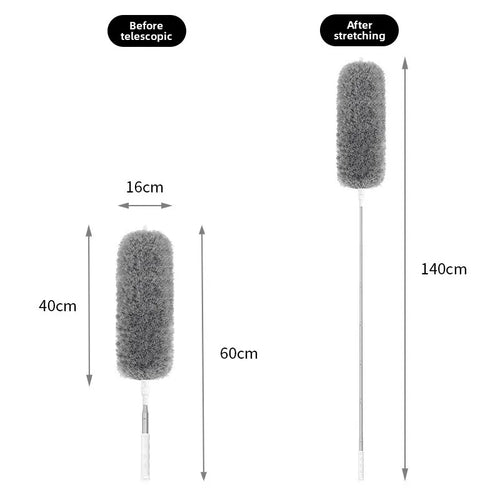 Adjustable and Bendable Microfiber Duster - Washable and Reusable Cleaning Tool for High Ceilings, Furniture, and Vehicles