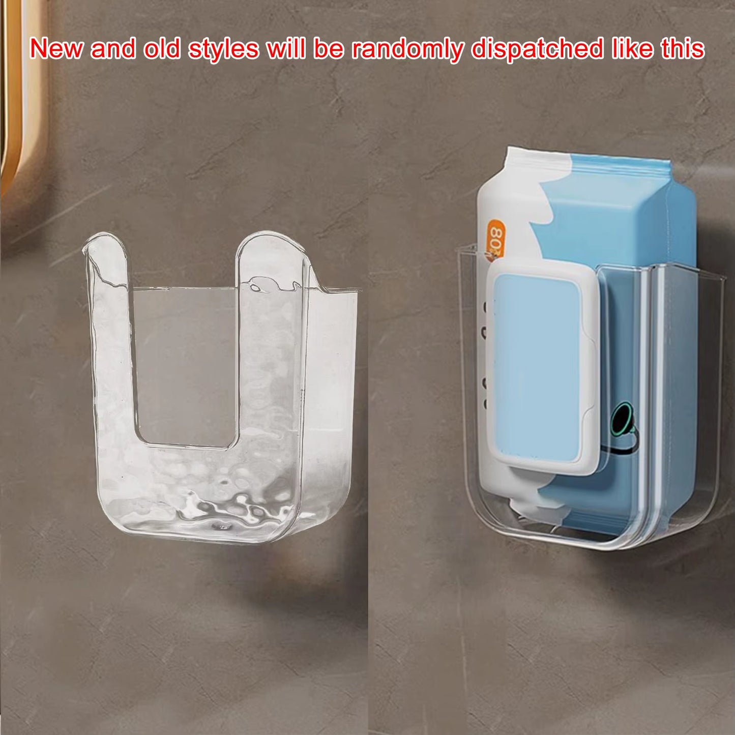 Wall-Mounted Self-Adhesive Wet Wipes Dispenser for Kitchen and Bathroom