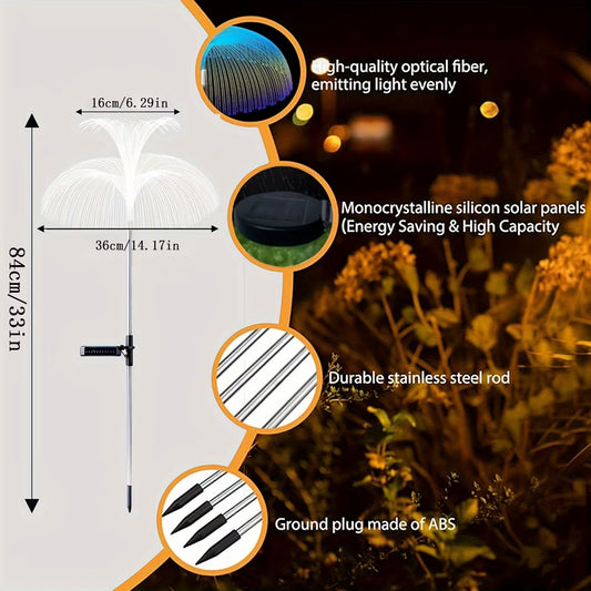 Double-Deck Solar Jellyfish Lights: Waterproof Multi-Color LED Outdoor Lighting for Garden and Festive Decor