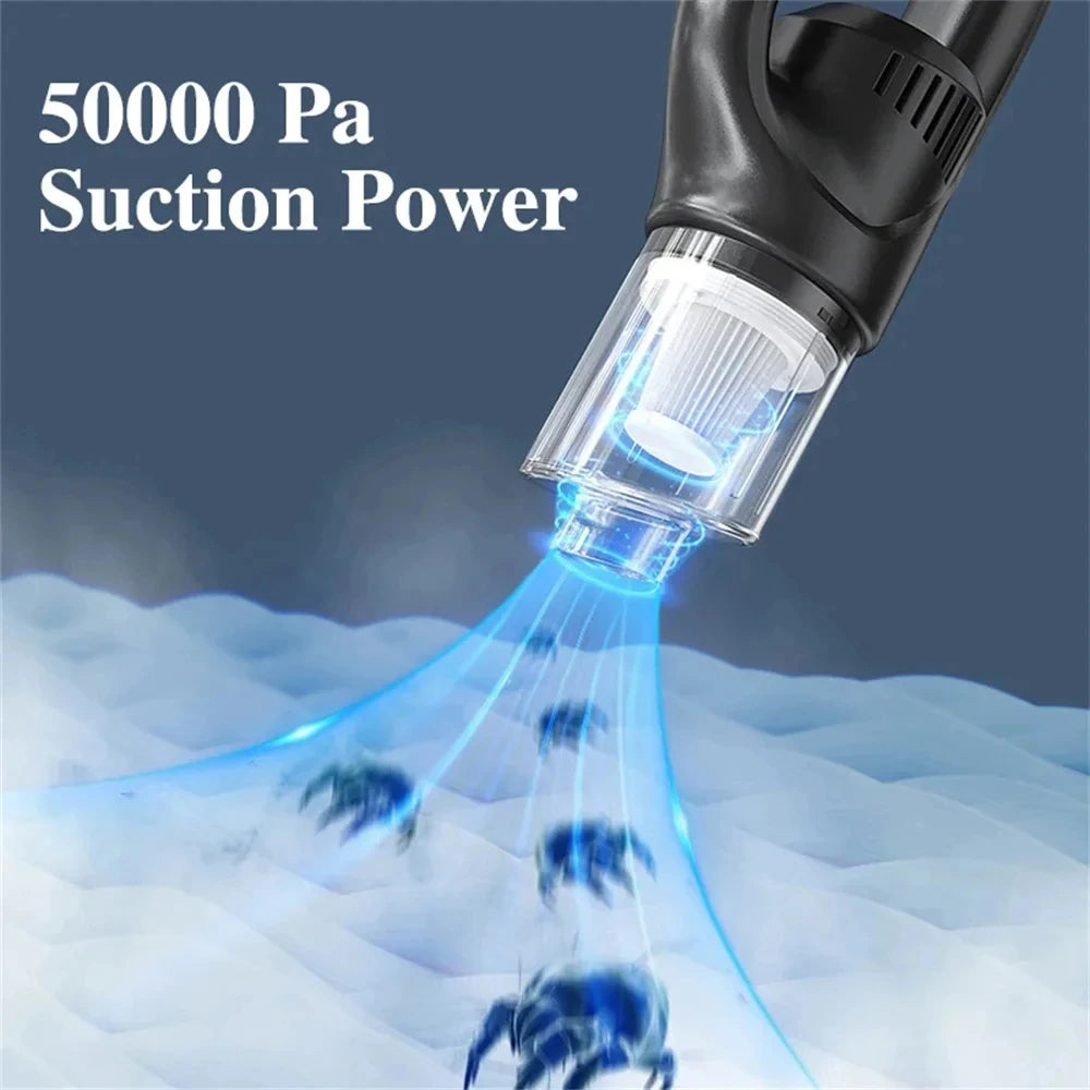 Cordless Handheld Vacuum Cleaner with 50000Pa Suction Power for Home, Car, and Pet Care
