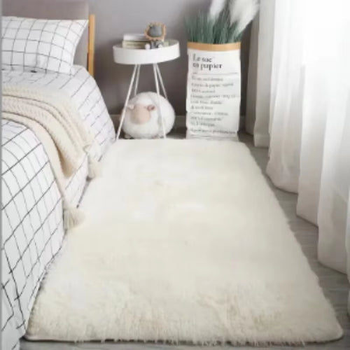 VIKAMA Plush Shag Area Rugs - Non-Slip, Machine Washable Soft Rugs for Modern Bedrooms