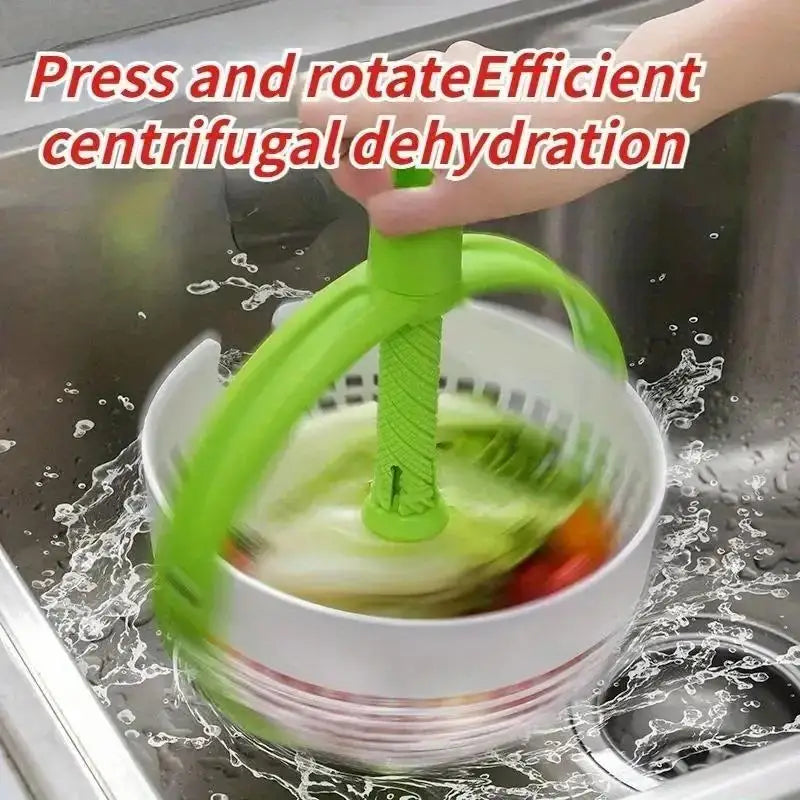 Professional Rotating Drainage Basket for Vegetable and Fruit Cleaning and Dehydration