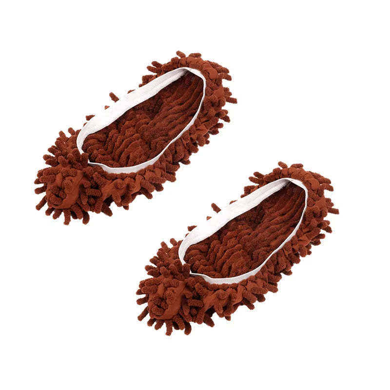 Chenille Dust Mop Slippers for Efficient Floor Cleaning and Dusting
