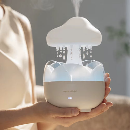 Mushroom Rain Air Humidifier and Aroma Diffuser with Colorful Night Lights and Relaxing Water Drop Sounds
